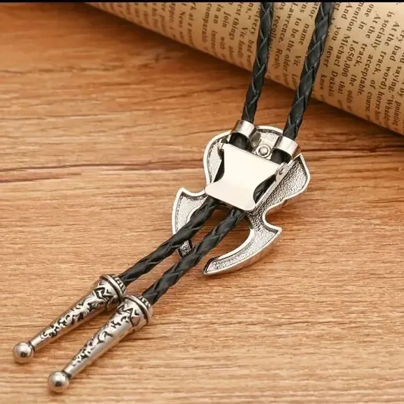 Dragon Yellow Eye Glass Bolo Tie Men’s Western Cowboy Accessory Necklace New - Picture 3 of 5